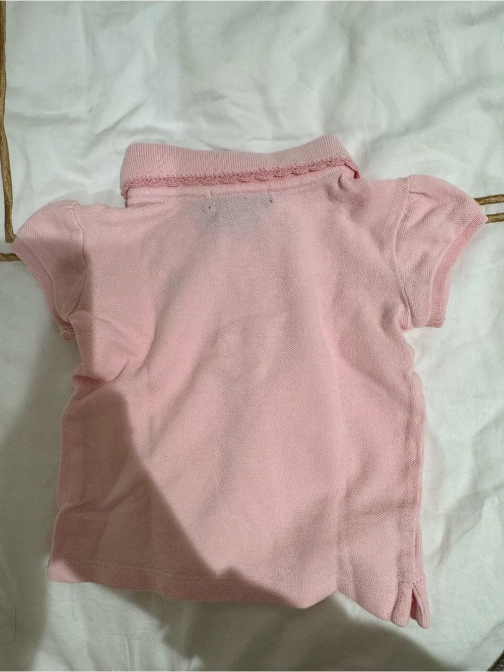 Ralph Lauren baby girl Pink Polo Top with Green Pony